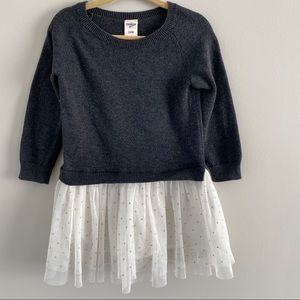 Oshkosh Sweater and Sparkly Tulle Dress